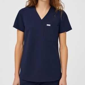 Navy Catarina Scrub Top